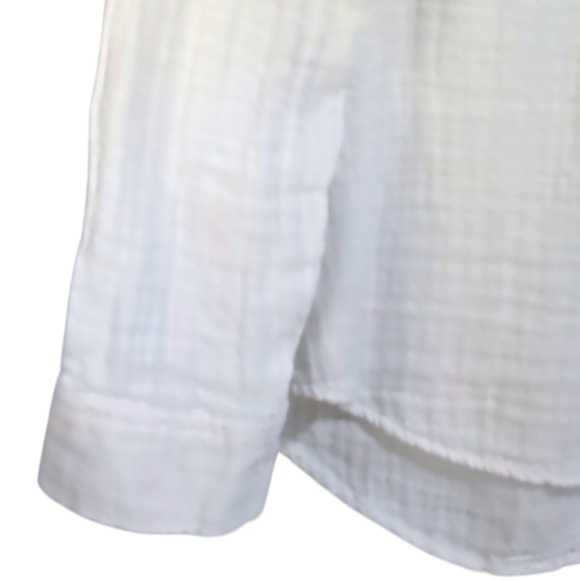 GAP Womens The‎ Big Shirt White Gauze Long Sleeve Button Down Top Medium M - Picture 4 of 13